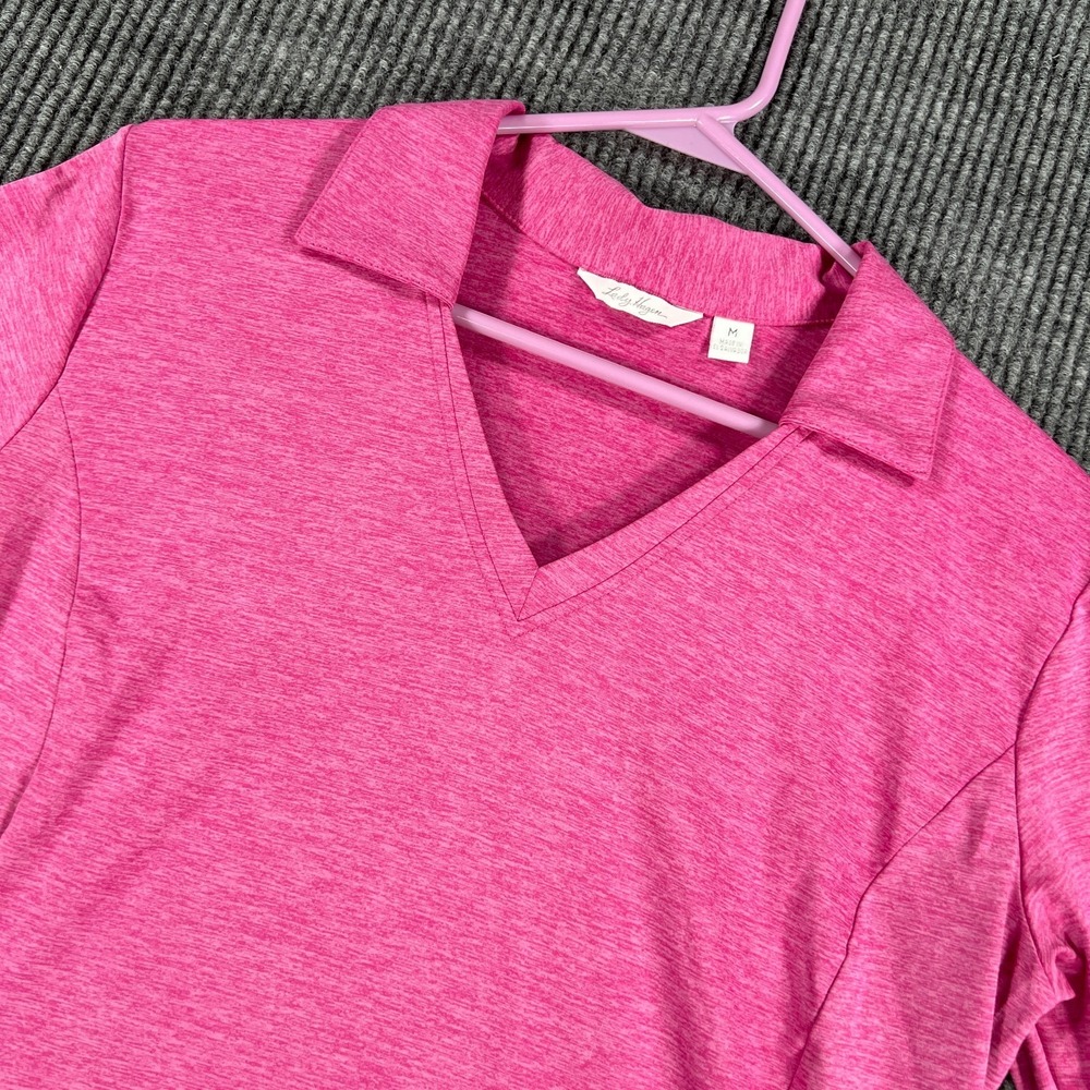 Lady Hagen Shirt Womens Medium Pink Long Sleeve Performance Golf Activewear